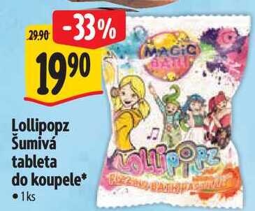Lollipopz Šumivá tableta do koupele, 1 ks