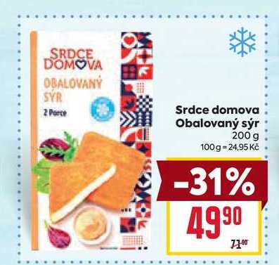 Srdce domova Obalovaný sýr 200 g
