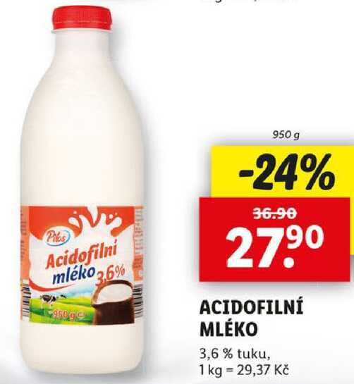ACIDOFILNÍ MLÉKO, 950 g v akci