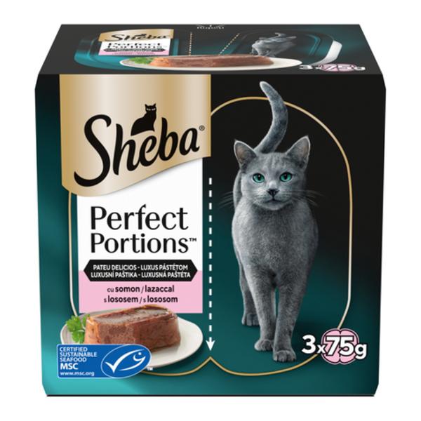 Sheba Perfect Portions vaničky s lososem pro dospělé kočky 6 x 37,5g