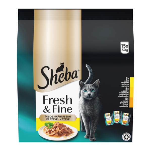 Sheba Fresh & Fine Drůbeží výběr ve šťávě - kapsičky pro dospělé kočky 15 x 50g