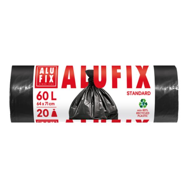 Alufix Pytle na odpadky 60 l, 20 ks, 15 µm, 64 x 71 cm, HDPE  černé