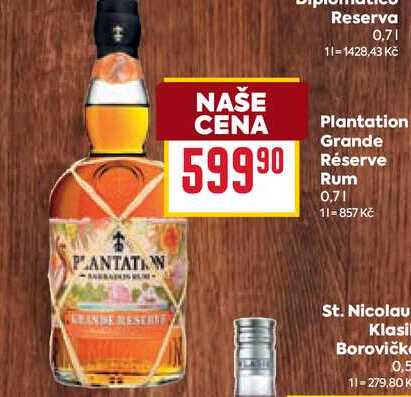 Plantation Grande Réserve Rum 0,7l 