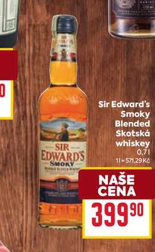 Sir Edward's Smoky Blended Skotská SIR whiskey 0,7l