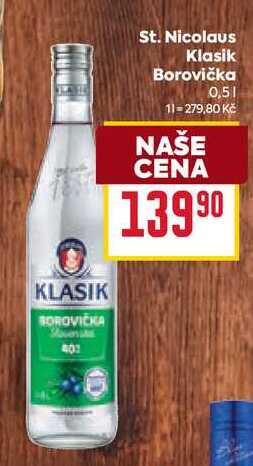 St. Nicolaus Klasik Borovička 0,5l