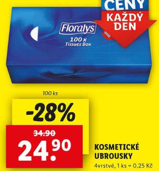 KOSMETICKÉ UBROUSKY, 100 ks
