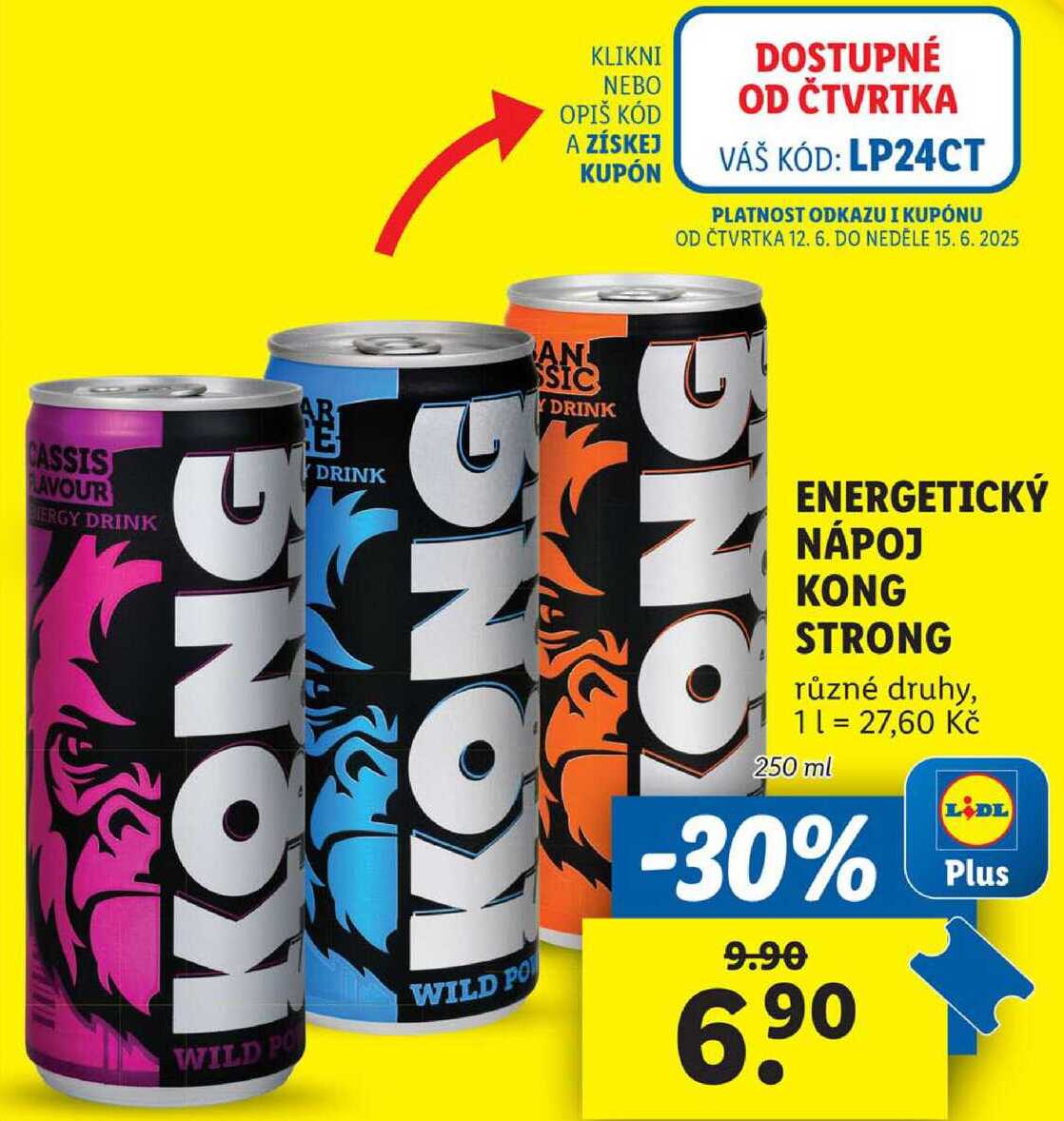 ENERGETICKÝ NÁPOJ KONG STRONG, 250 ml