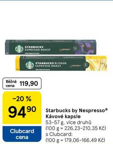Starbucks by Nespresso® Kávové kapsle, 53-57 g, více druhů 