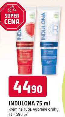 Indulona krém 75ml, vybrané druhy