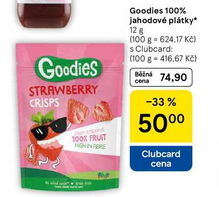Goodies 100% jahodové plátky, 12 g  