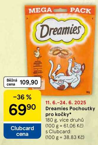 Dreamies Pochoutky pro kočky, 180 g, více druhů  
