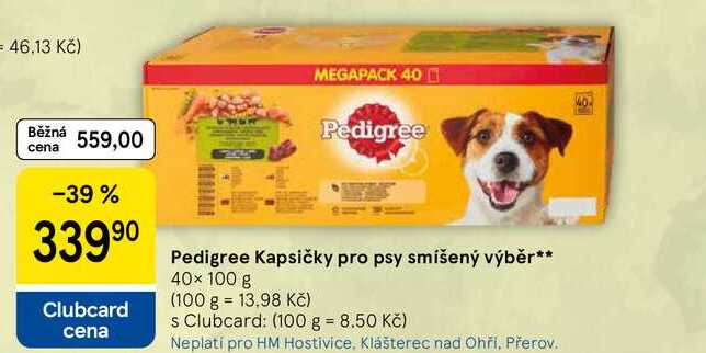 Pedigree Kapsičky pro psy smíšený výběr, 40× 100 g
