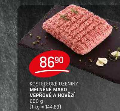 MĚLNĚNÉ MASO VEPŘOVÉ A HOVĚZÍ 600 g