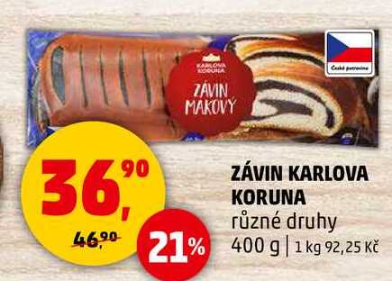 ZÁVIN KARLOVA KORUNA různé druhy, 400 g