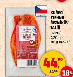 KUŘECÍ STEHNA ŘEZNÍKŮV TALÍŘ uzená, 420 g  