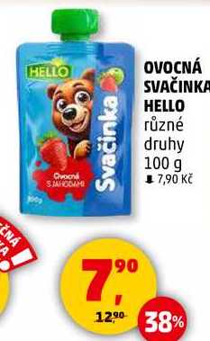 OVOCNÁ SVAČINKA HELLO různé druhy, 100 g 