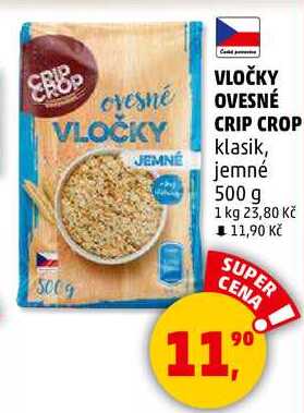 VLOČKY OVESNÉ CRIP CROP klasik, 500 g