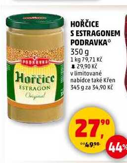 HOŘČICE S ESTRAGONEM PODRAVKA, 350 g 
