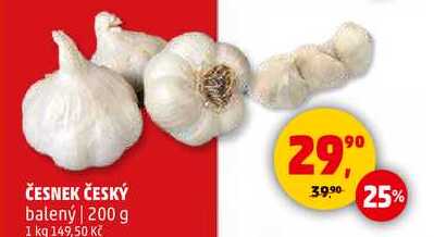 ČESNEK ČESKÝ balený, 200 g 