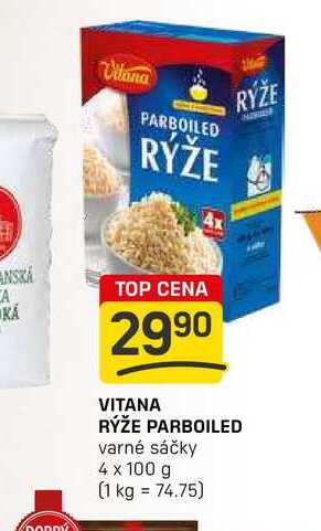 VITANA RÝŽE PARBOILED varné sáčky 4 x 100g
