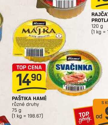 PAŠTIKA HAMÉ různé druhy 75 g