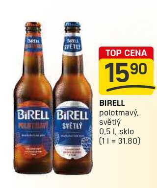 BIRELL polotmavý, světlý 0,5l 