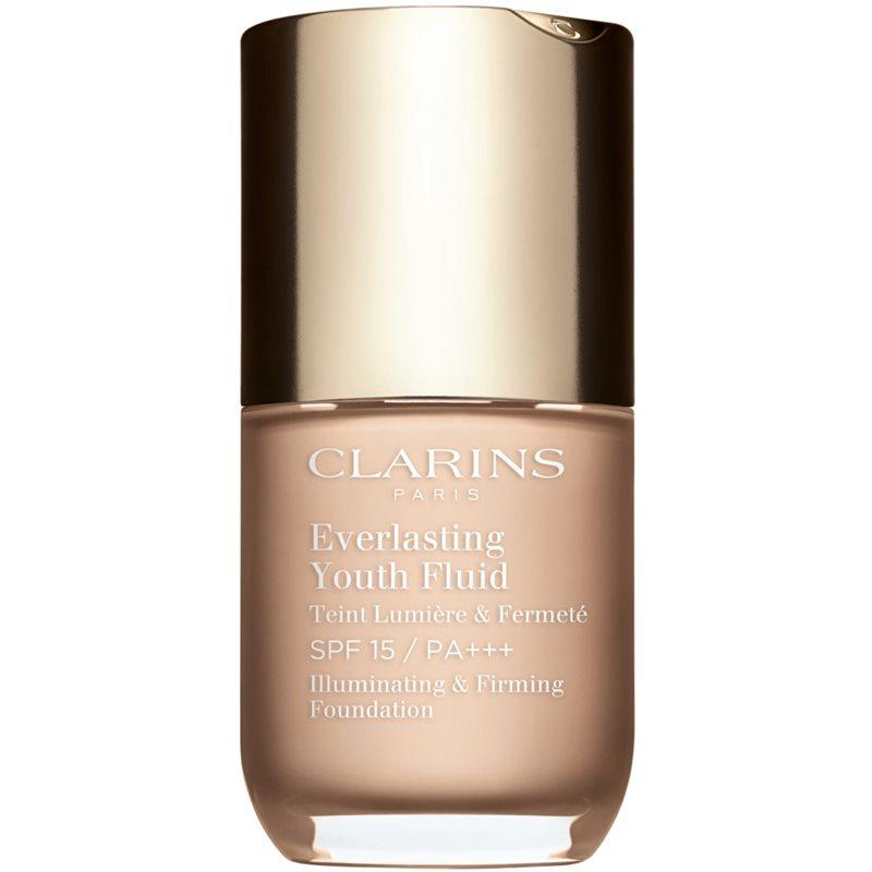 Clarins Everlasting Youth Fluid Foundation rozjasňující make-up SPF 15 odstín 100 Lily 30 ml