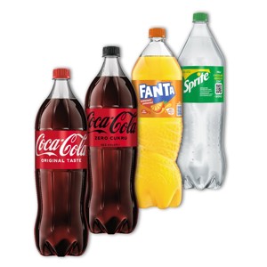 COCA COLA, FANTA, SPRITE, KINLEY