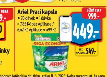   Ariel Prací kapsle  70 dávek  