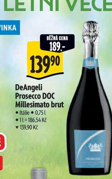   DeAngeli Prosecco DOC Millesimato brut  0,75 l