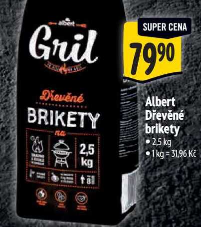   Albert Dřevěné brikety 2,5 kg 
