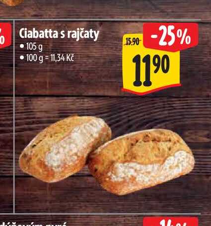 Ciabatta s rajčaty 105 g 