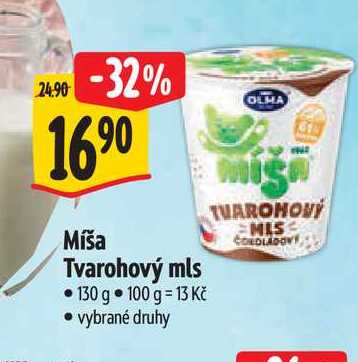   Míša Tvarohový mls 130 g 