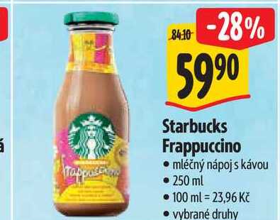   Starbucks Frappuccino mléčný nápoj s kávou 250 ml 