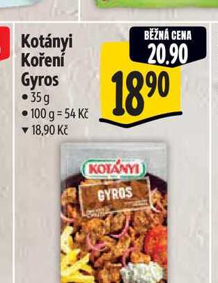 Kotányi Koření Gyros 35 g  