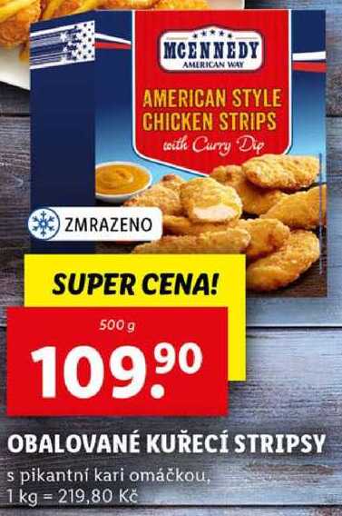 OBALOVANÉ KUŘECÍ STRIPSY, 500 g