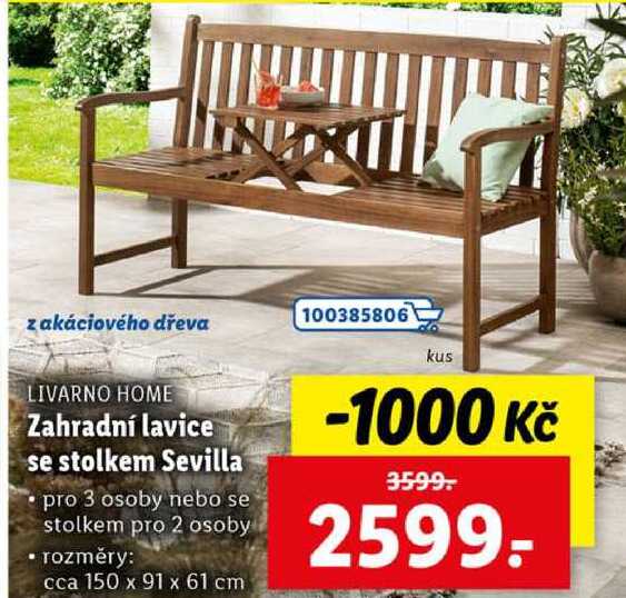 Zahradní lavice se stolkem Sevilla