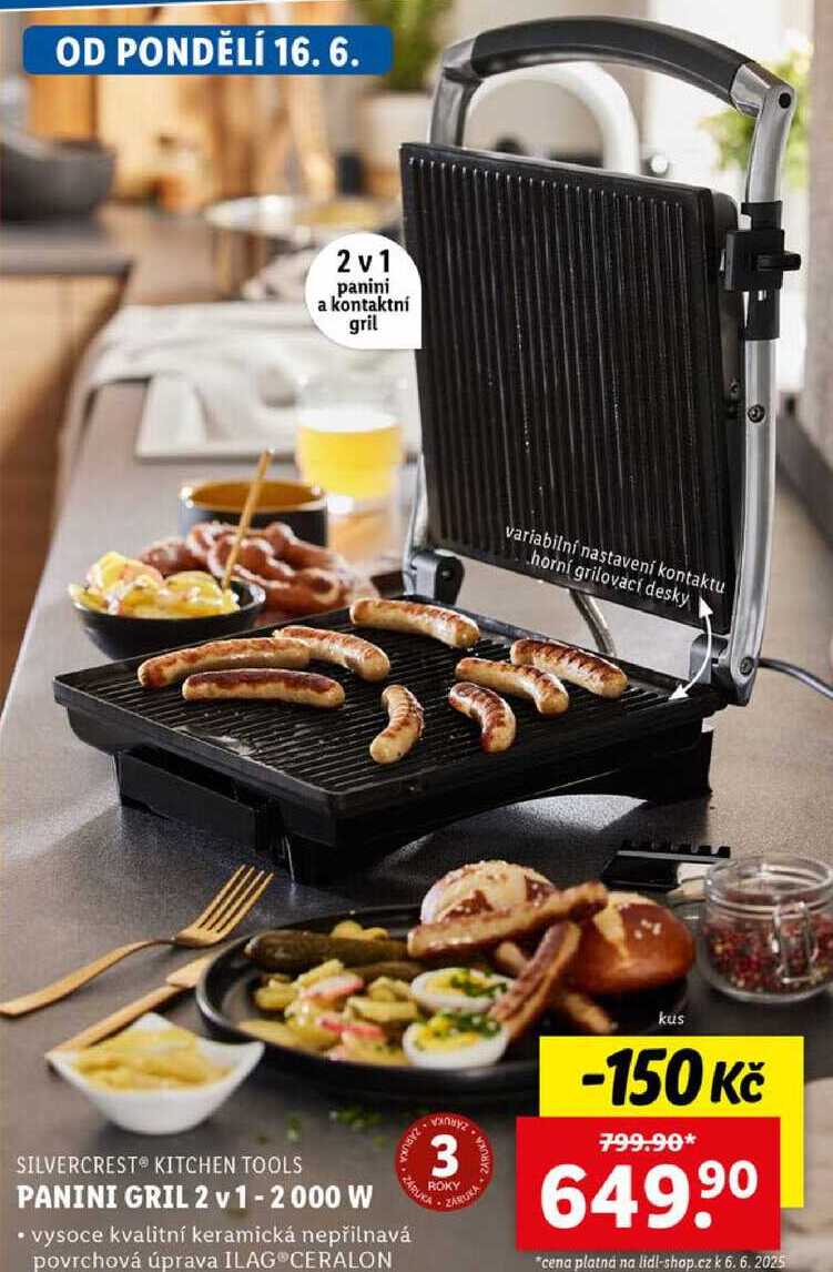 PANINI GRIL 2 v 1 - 2 000 W 