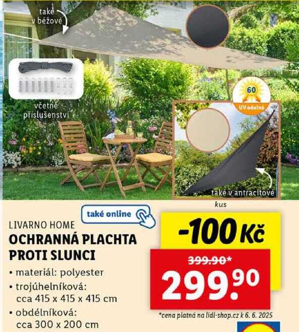 OCHRANNÁ PLACHTA PROTI SLUNCI 