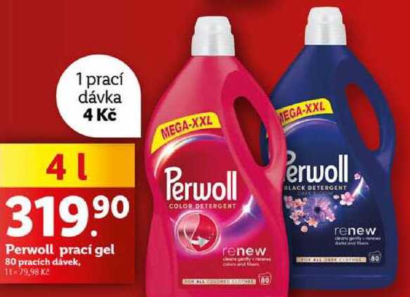 Perwoll prací gel, 80 pracích dávek