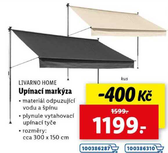Upínací markýza 