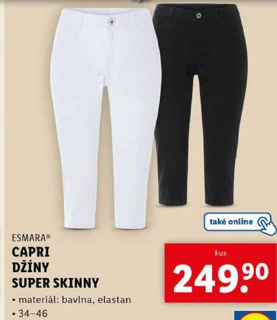 CAPRI DŽÍNY SUPER SKINNY 