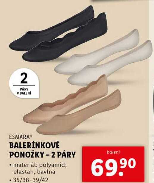 BALERÍNKOVÉ PONOŽKY - 2 PÁRY 