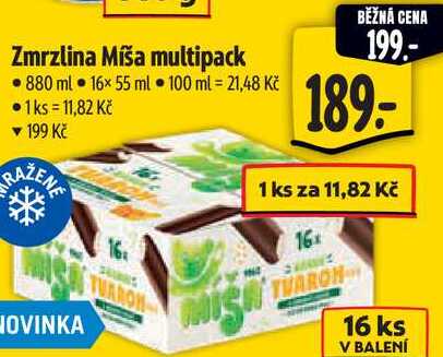 Zmrzlina Míša multipack, 16x 55 ml 