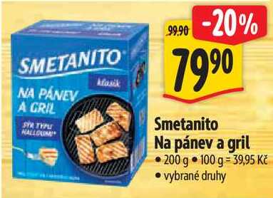 Smetanito Na pánev a gril, 200 g