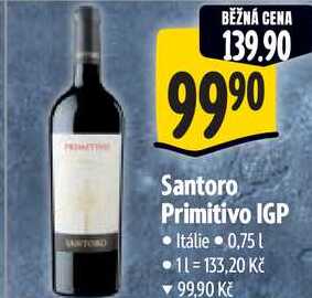 Santoro Primitivo IGP, 0,75 l