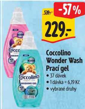 Coccolino Wonder Wash Prací gel, 37 dávek
