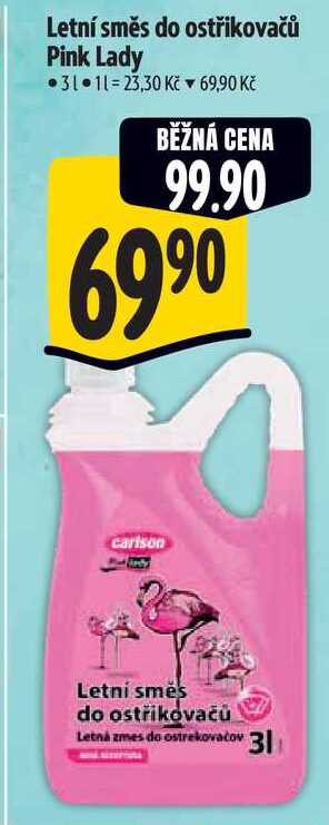Letní směs do ostřikovačů Pink Lady, 3 l