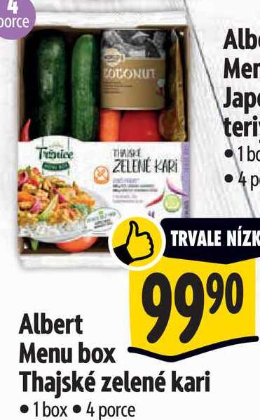 Albert Menu box Thajské zelené kari 