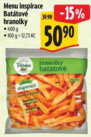 Menu inspirace Batátové hranolky, 400 g